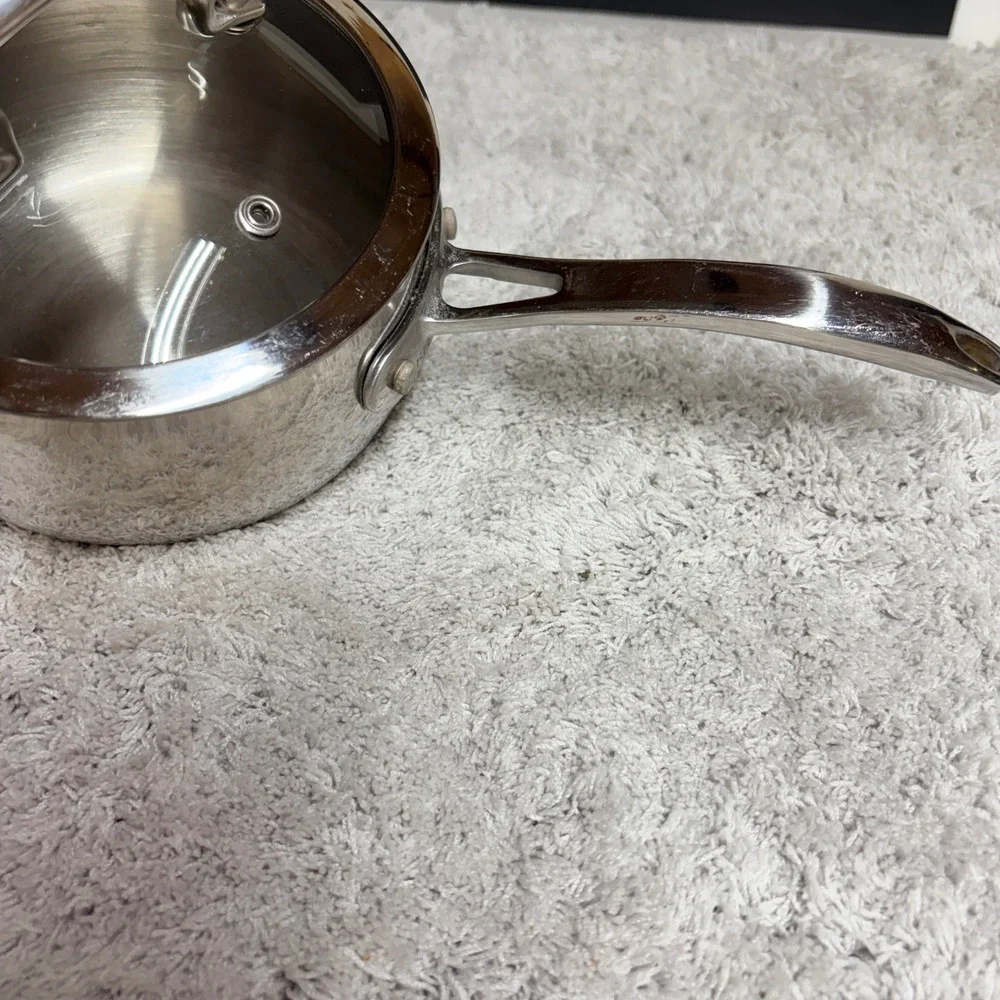Biltmore For Your Home Stainless Steel 1.5 Qt Saucepan Vented Glass Lid 5.5in